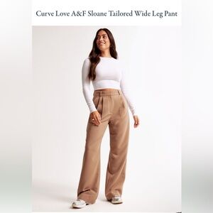 Curve Love A&F Sloane Tailored Wide Leg Pant Size 26 short